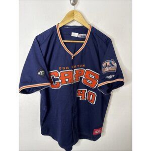 Edmonton Capitals Chris Little Sign Baseball Jersey Men 50 #40 GBL Golden League